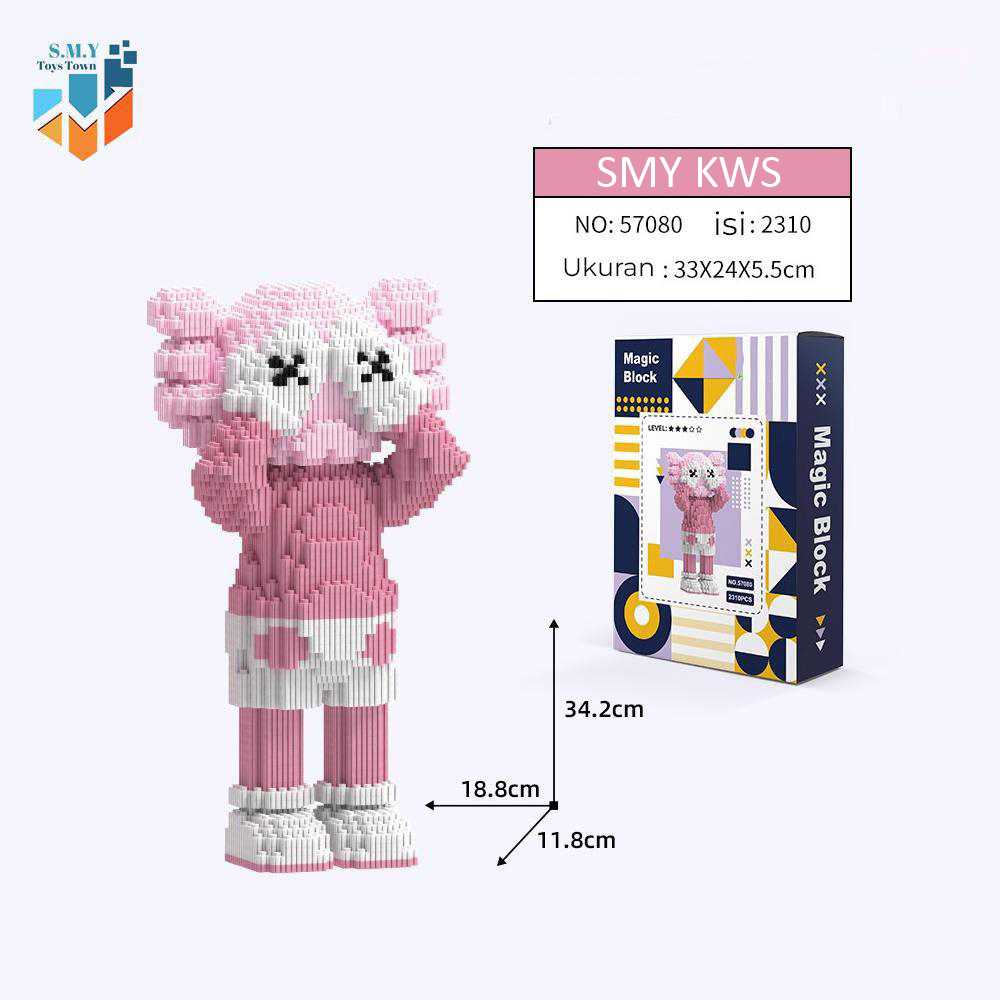 SMY Nano Blocks KWS BEAR BERUANG SERIES 3D Model, Mainan Blok Susun, Blok Konstruksi DIY, Dekorasi Hiasan Karakter Animasi, hadiah Kado Anak