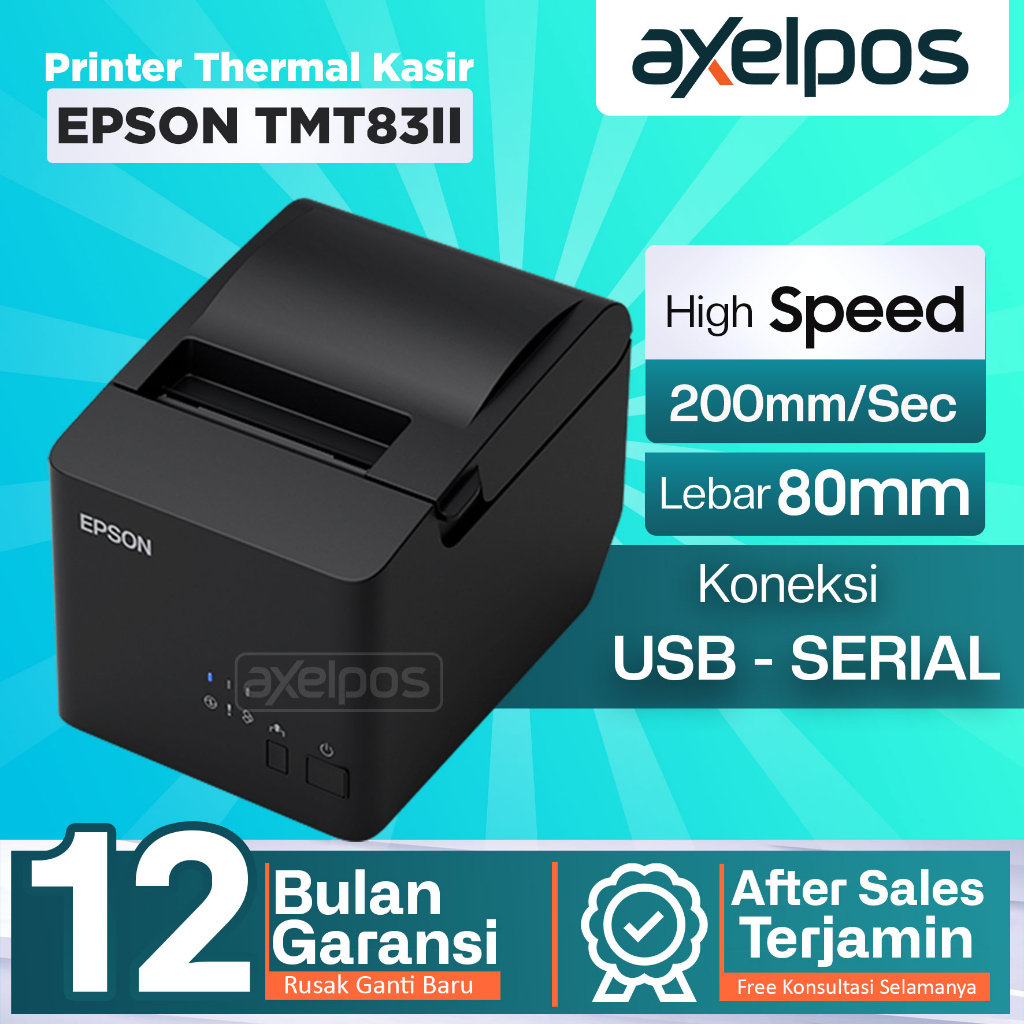 PRINTER THERMAL KASIR EPSON TM-T83III KONEKSI USB SERIAL