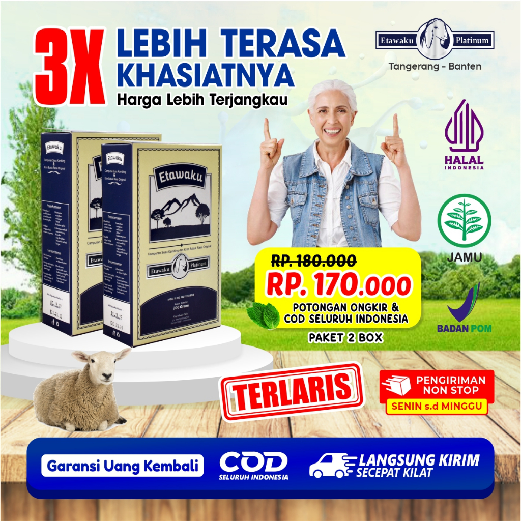 PAKET 2 BOX SUSU ETAWAKU PLATINUM - SOLUSI MASALAH PERNAFASAN