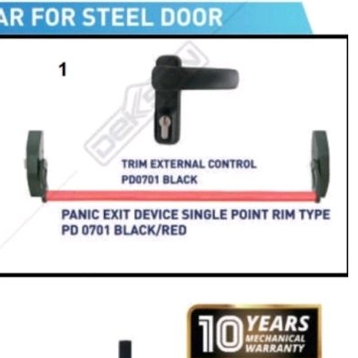 Panic Door Dekson/Fire Exit Panic Door/Pintu Darurat Dekson PD0701 Original