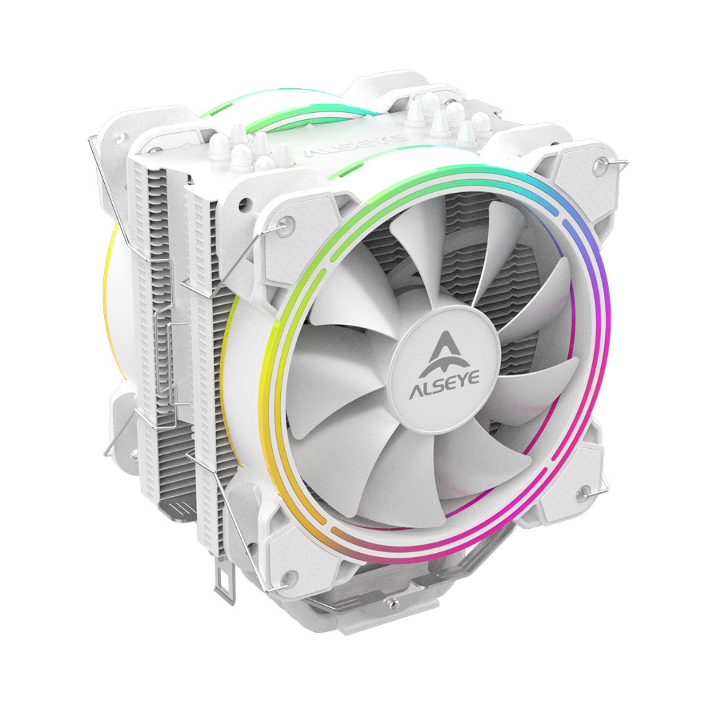 Fan processor gaming alseye Amd Intel lga 6 heat pipe 2 fan 120mm rgb with bracket lga 1200 1700 2011 H120D - Cpu cooler heatsink h120-d