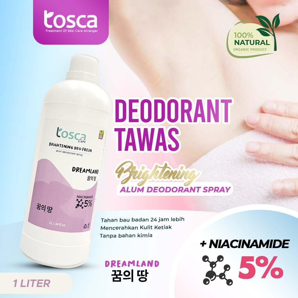 Deodorant Refill 1 Liter Tosca Deo Brightening With Niacinamide Mencerahkan dan Mencegah Bau Ketiak