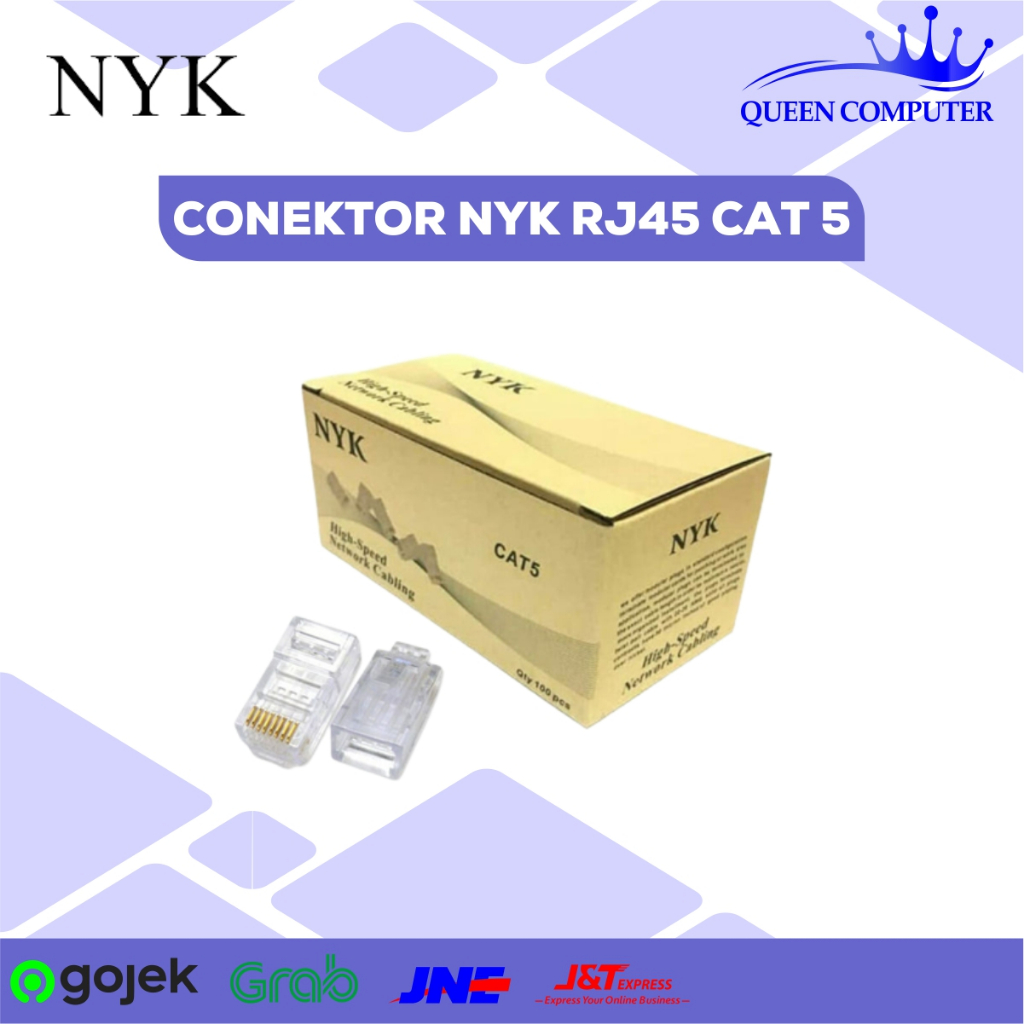 Konektor NYK RJ45 CAT5 UTP isi 100pcs - NYK-RJ45-CAT5-UTP