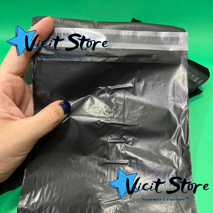 Plastik Polymer Hitam /Kantong Plastik Olshop Hitam 10x20cm isi 100pcs