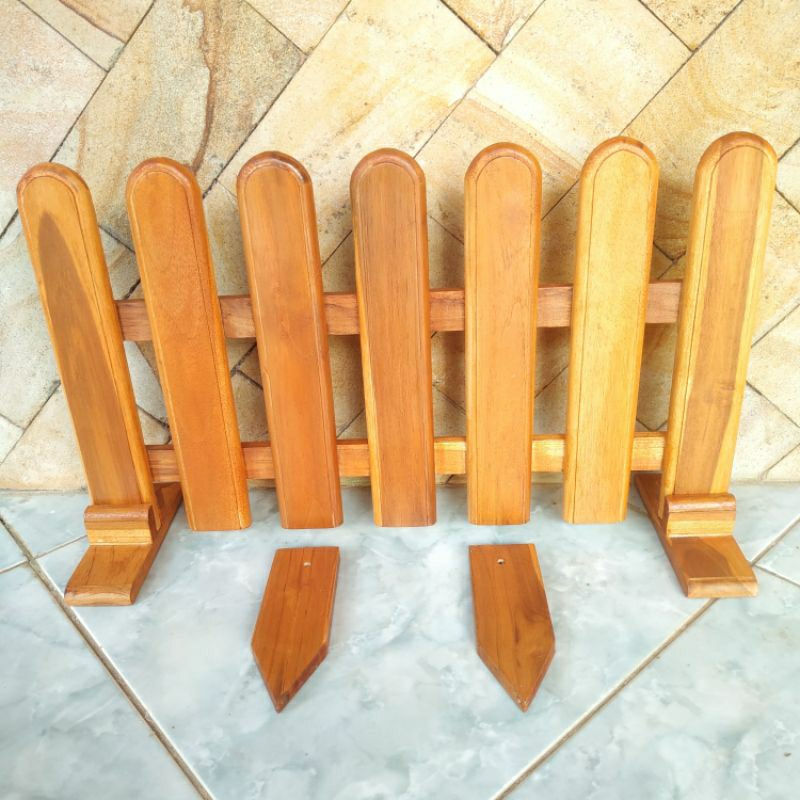 Pagar Dekorasi, Pagar Taman, Pagar Rumah Mainan Anak Kayu Jati 30 x 50 cm