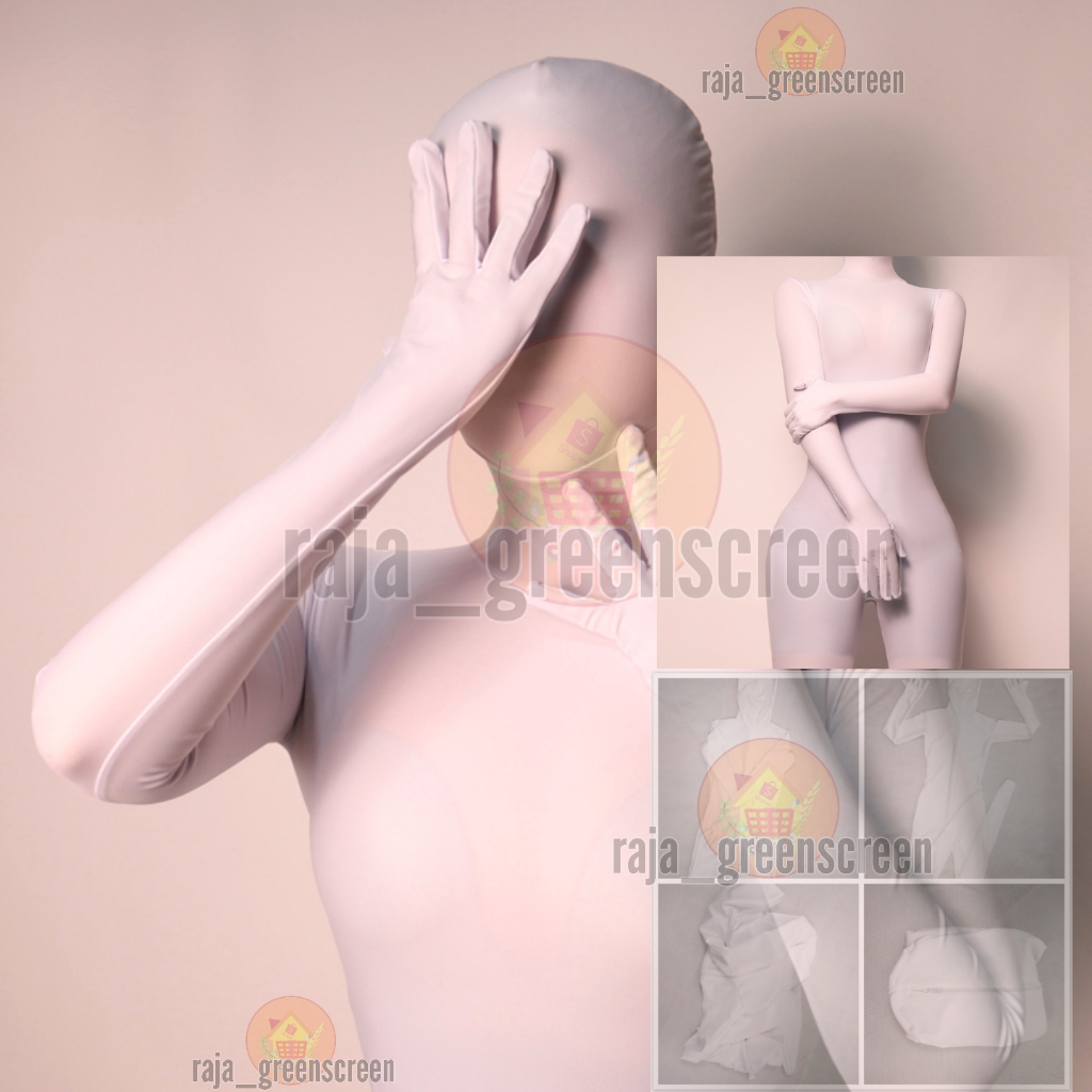 Zentai body suit full badan greenscreen videografi photography seni kostum