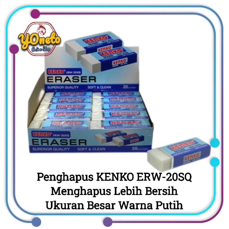 

Penghapus Pensil KENKO 20SQ Hitam/Putih (Besar)