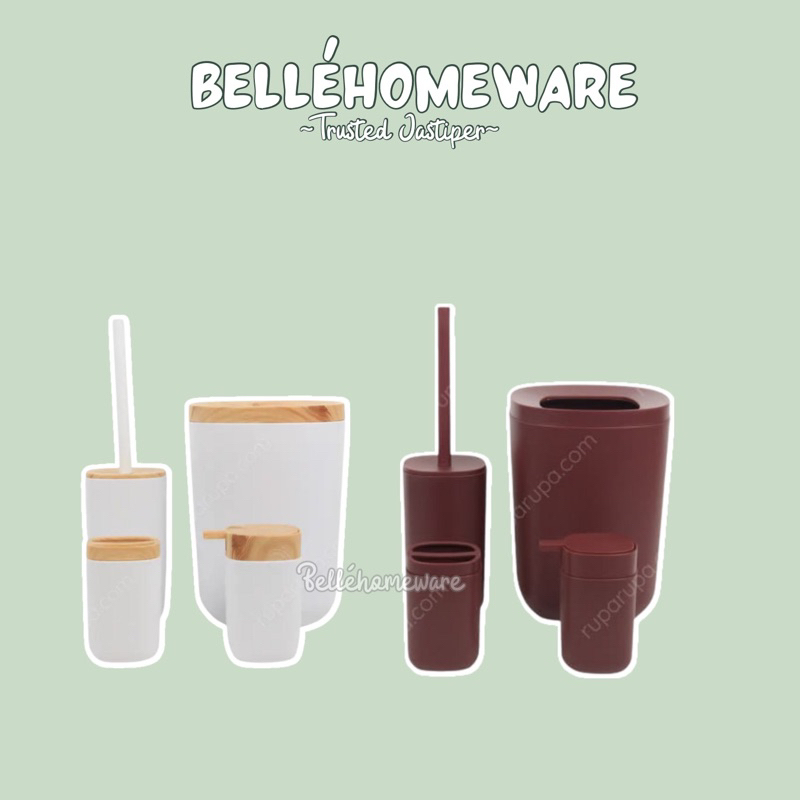 NEW BATHROOM SET PERLENGKAPAN MANDI DISPENCER SABUN TEMPAT SIKAT GIGI BATH SET INFORMA