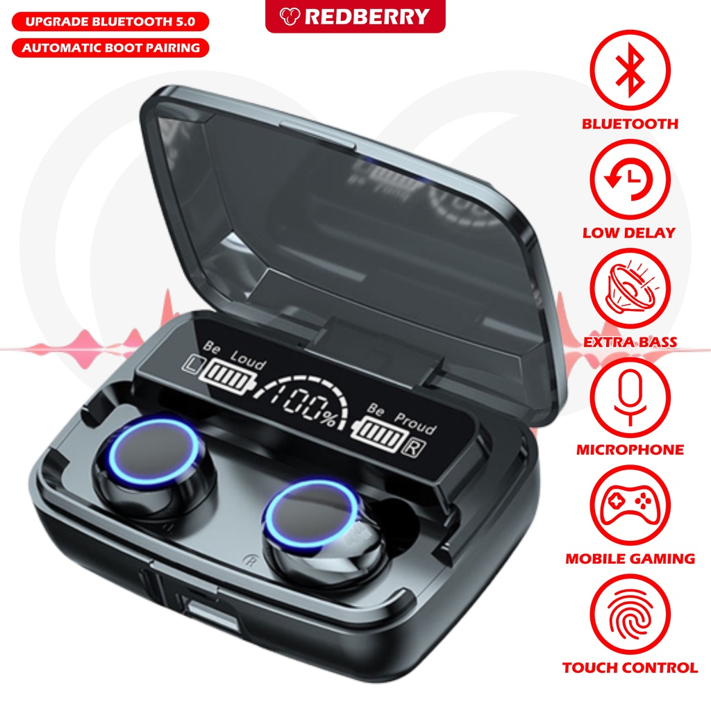 (OM) Headset Bluetooth TWS -M30 Digital indicator V5.1 BLUETOOTH