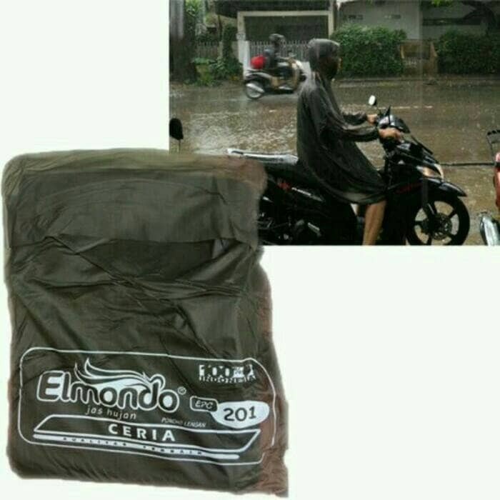 Jas Hujan Elmondo 201/Raincoat Poncho Elmondo Ceria 201/Mantel Mantol Ujan Ponco Lengan Model Kalong