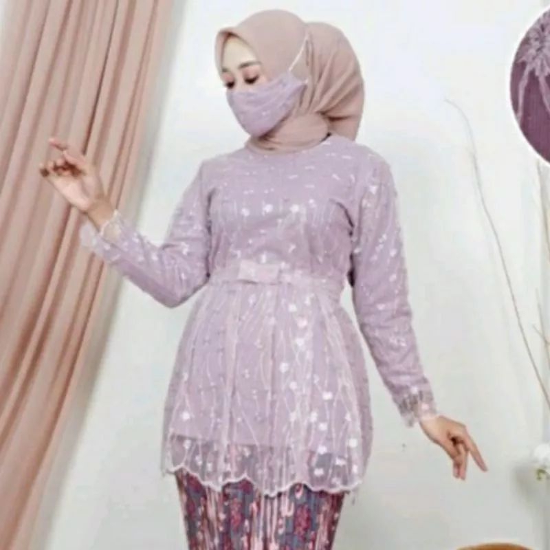 Atasan Mezaluna/Cantika-Baju Kebaya Atasan Modern-Kebaya Acara Wisuda Tunangan Nikahan-Kebata Simpel
