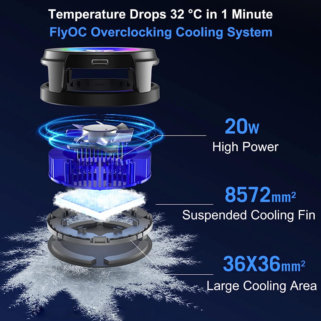 Phone Cooler FLYDIGI B6  B6X  B5  B5X Overclock Cooling Fan Pendingin HP