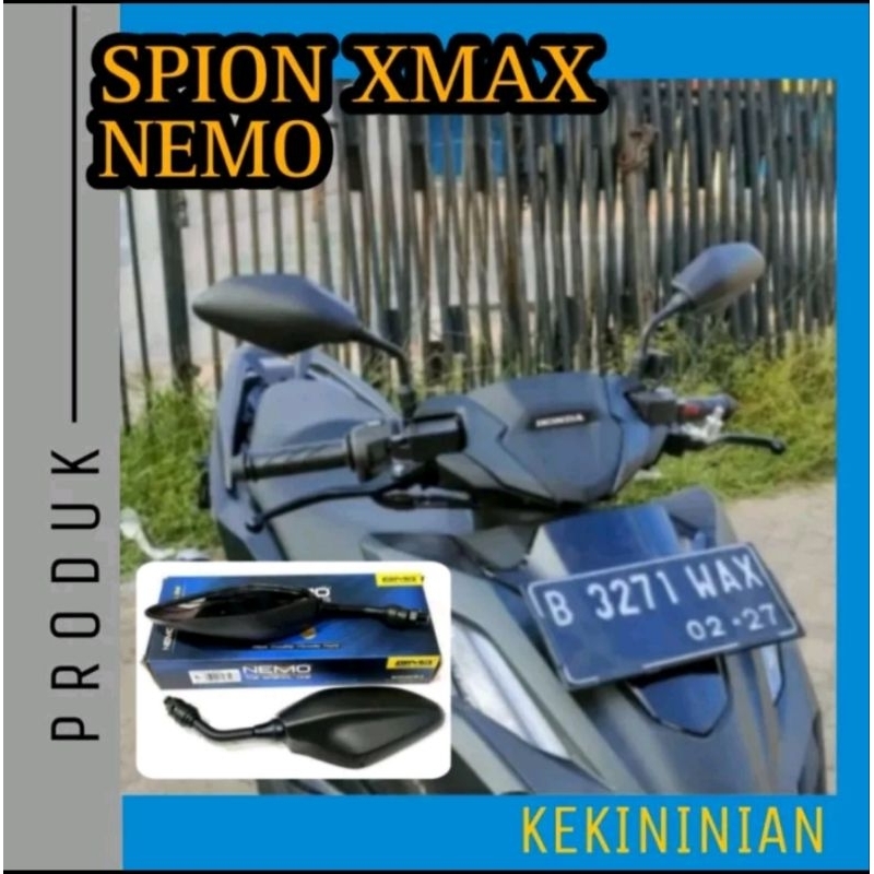 Spion Nemo Model X-Max Drat Honda Pnp Universal Motor Honda Vario 110/125/150/160/All Beat Esp pop Carbu Deluxe Dill Pcx150/pcx160/ADV Scoopy Old new Dill