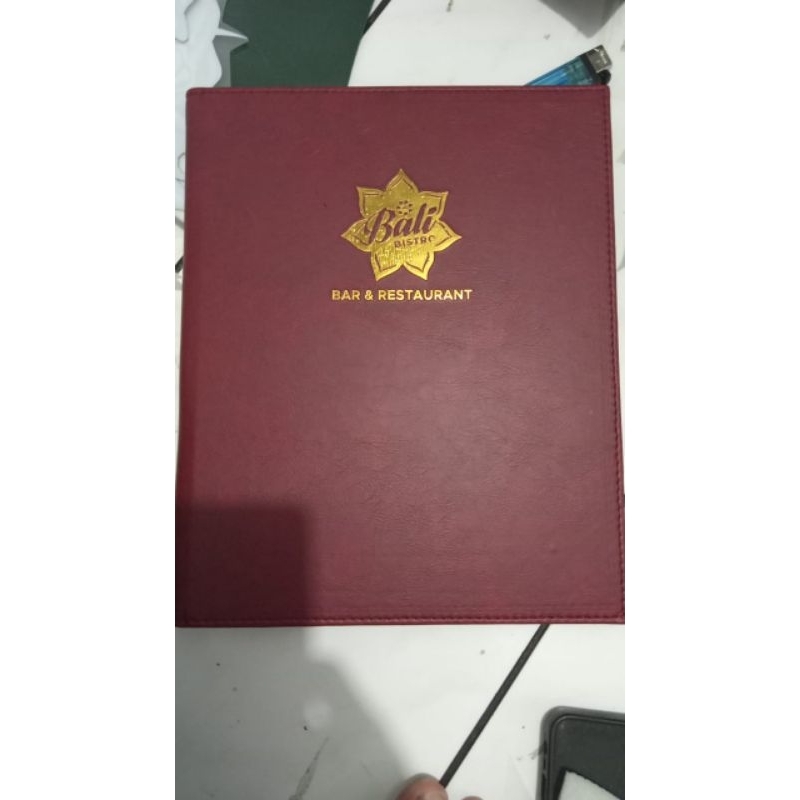 

COVER BUKU MENU RESTAURANT, BAR DLL di jepit baut 3 uk a4
