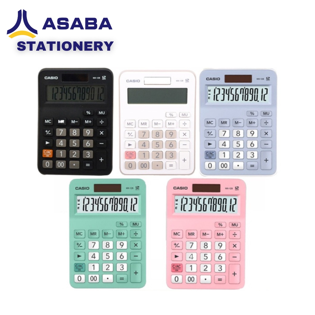 

CASIO MX-12B / Kalkulator Toko Dagang -/ Calculator Full Color / Kalkulator Warna / Kalkulator 12 digit