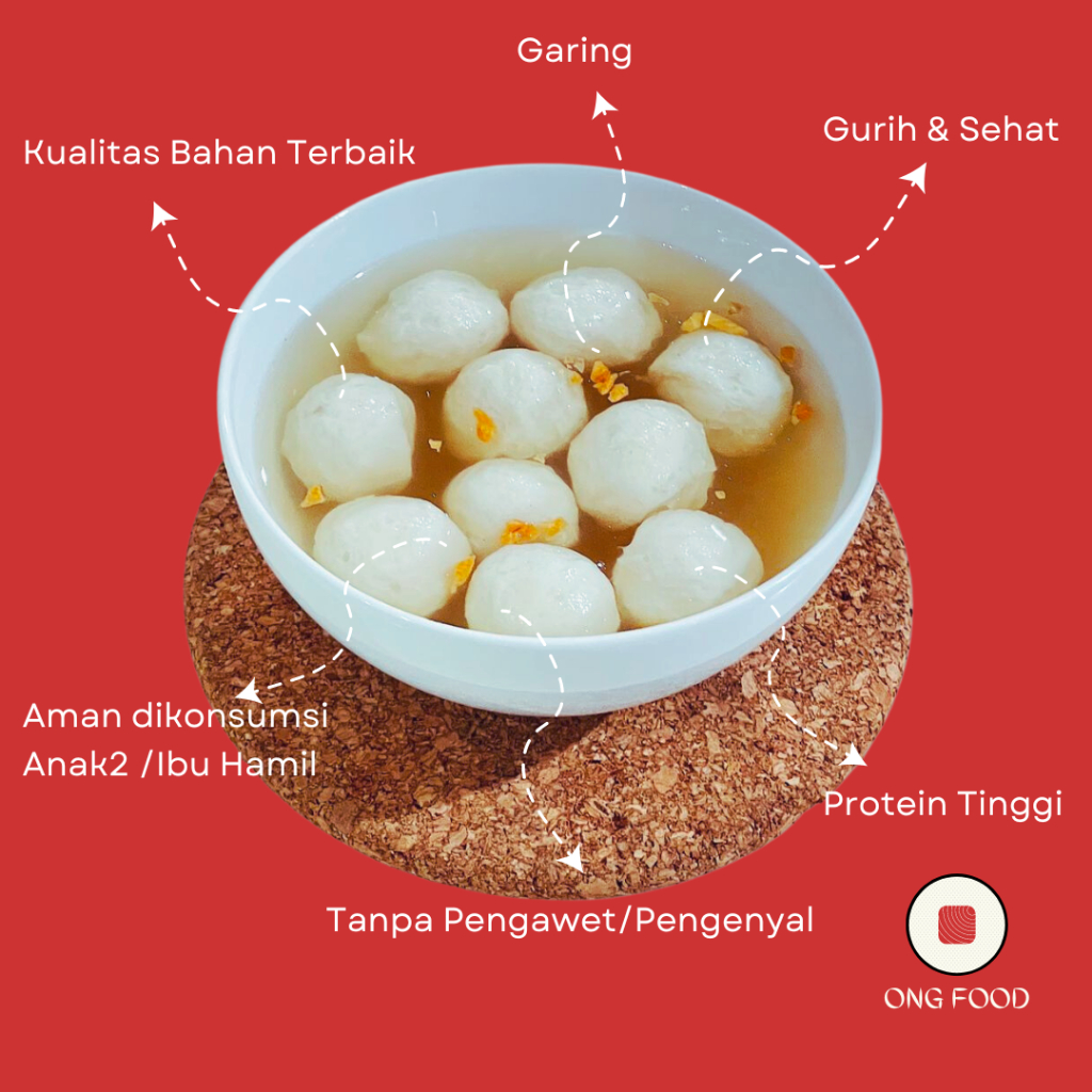 

ONG FOOD Bakso Ikan Ekor Kuning Premium Export Quality (isi 10pcs)