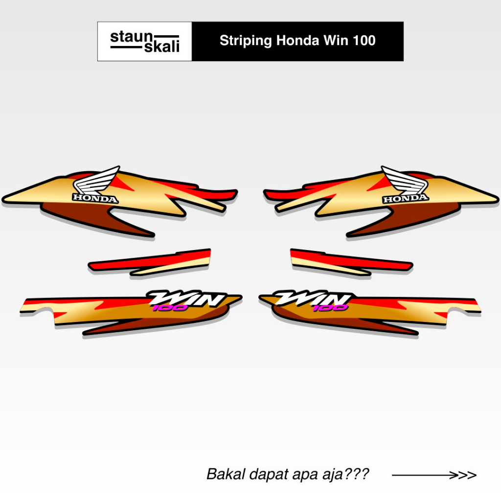 Striping Honda Win 100 Variasi (27) Original Ori Jepang Dinas Japan Custom TS Semi Trail Trill Desai