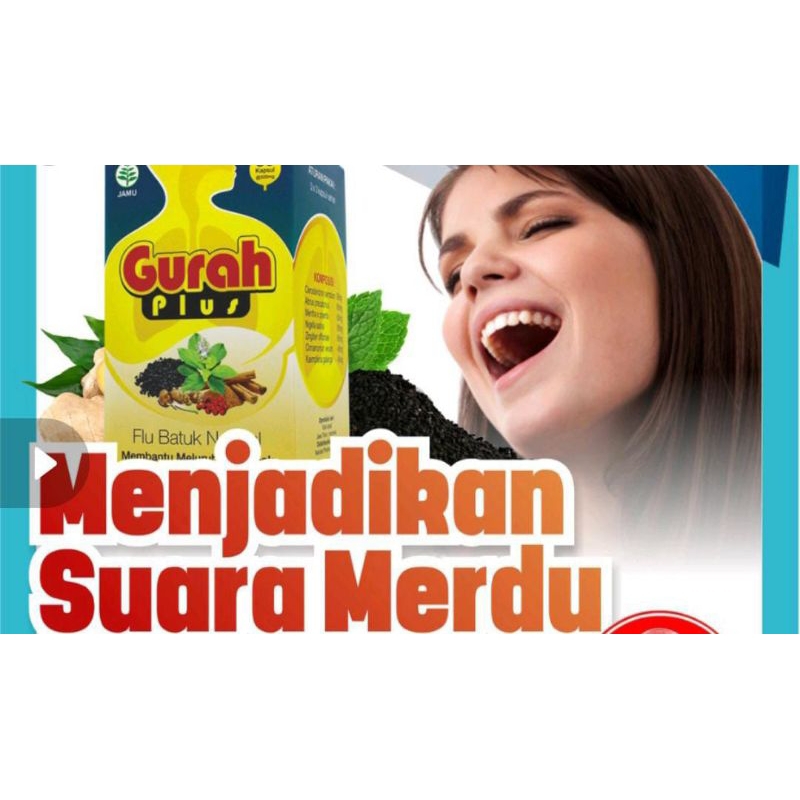 herbal /  Gurah Suara GURAH PLUS Menjadikan Suara Merdu Dan Lebih Panjang Herbal ORIGINAL ASLI BPOM
