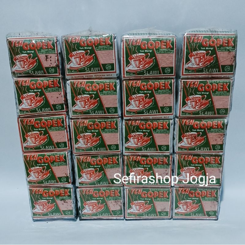 

Teh Gopek Slawi 1 Pack isi 10 pcs x 40 gr (Garansi stok baru)