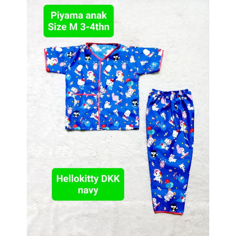 Piyama anak size M 3-4thn. #motif karakter. #COD. Bebas pilih motif. Grosir dan ecer. baju anak.