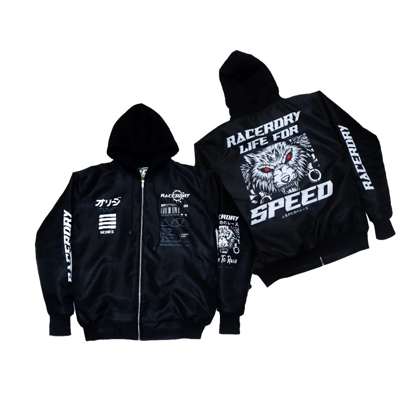 Jaket Bomber Waterfoop Pria Racerdry Series Nascar Racing Edition