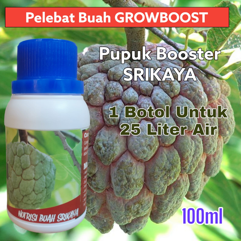 Pupuk Buah Srikaya Premium Organik GrowBoost Buah Srikaya 100ml