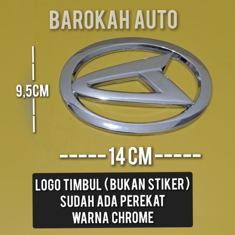 emblem depan grill logo D untuk daihatsu all new xenia 2012 2013 2014 2015 14cm