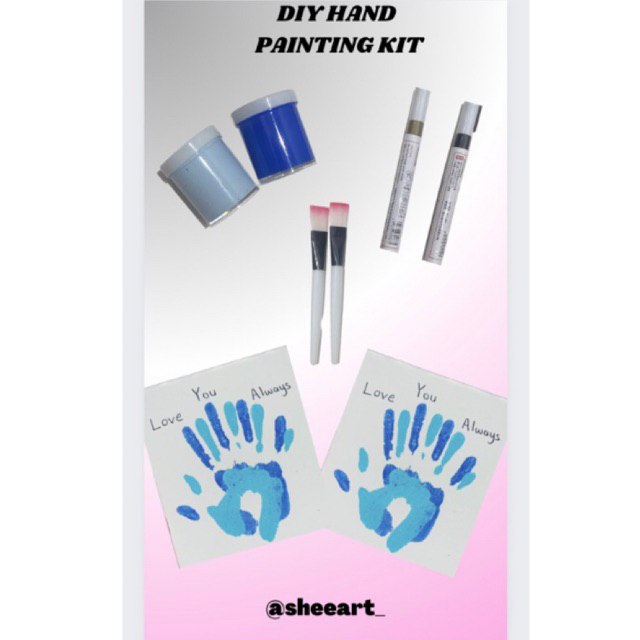 DIY HAND PAINTING KIT | CANVAS | DIY HAND PAINTING KIT COUPLE | ALAT BUCIN