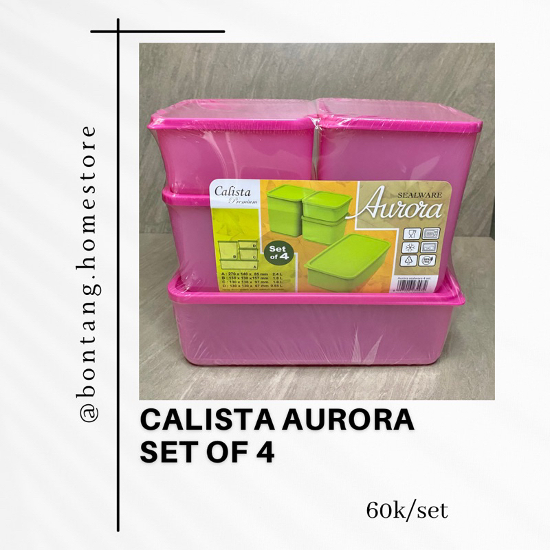 CALISTA AURORA SET OF 4 || TOPLES SET CALISTA PINK