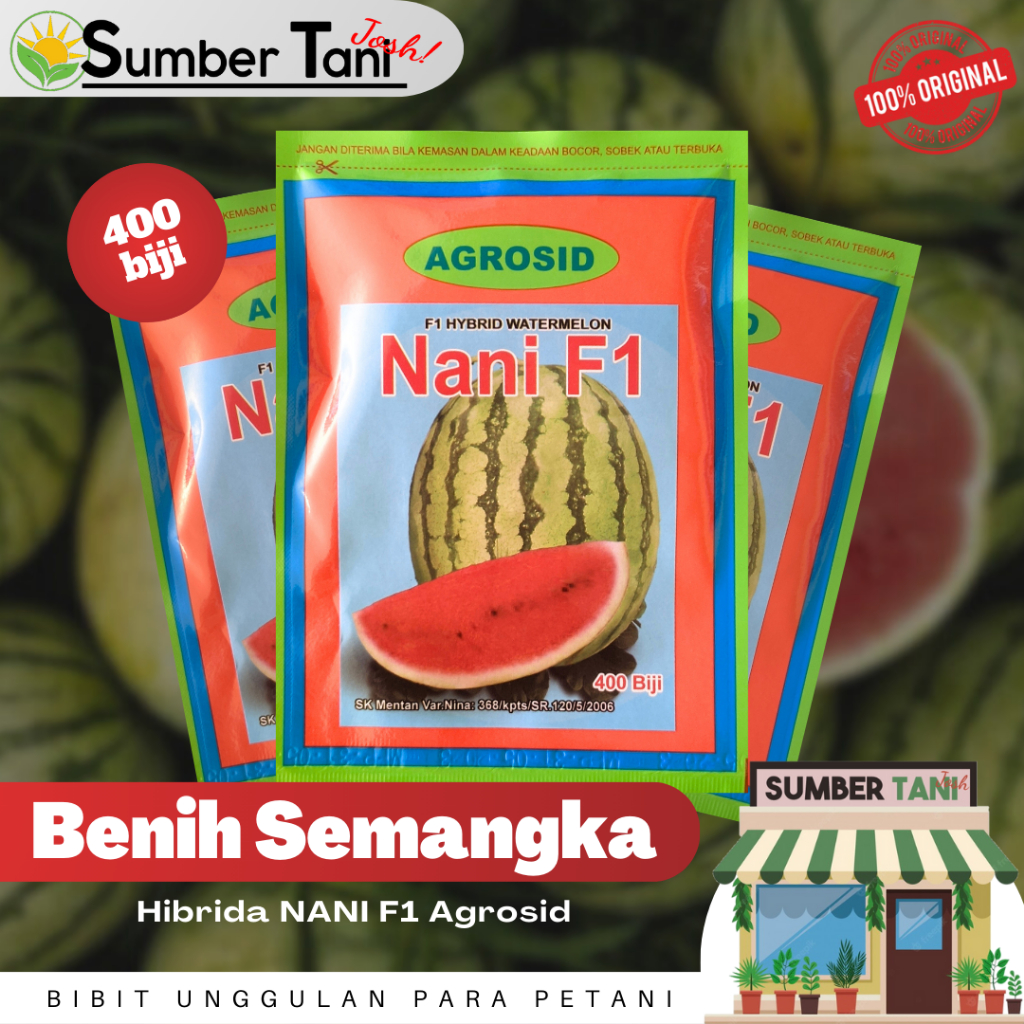 Benih Semangka Nani Agrosid F1 Isi 400 Butir