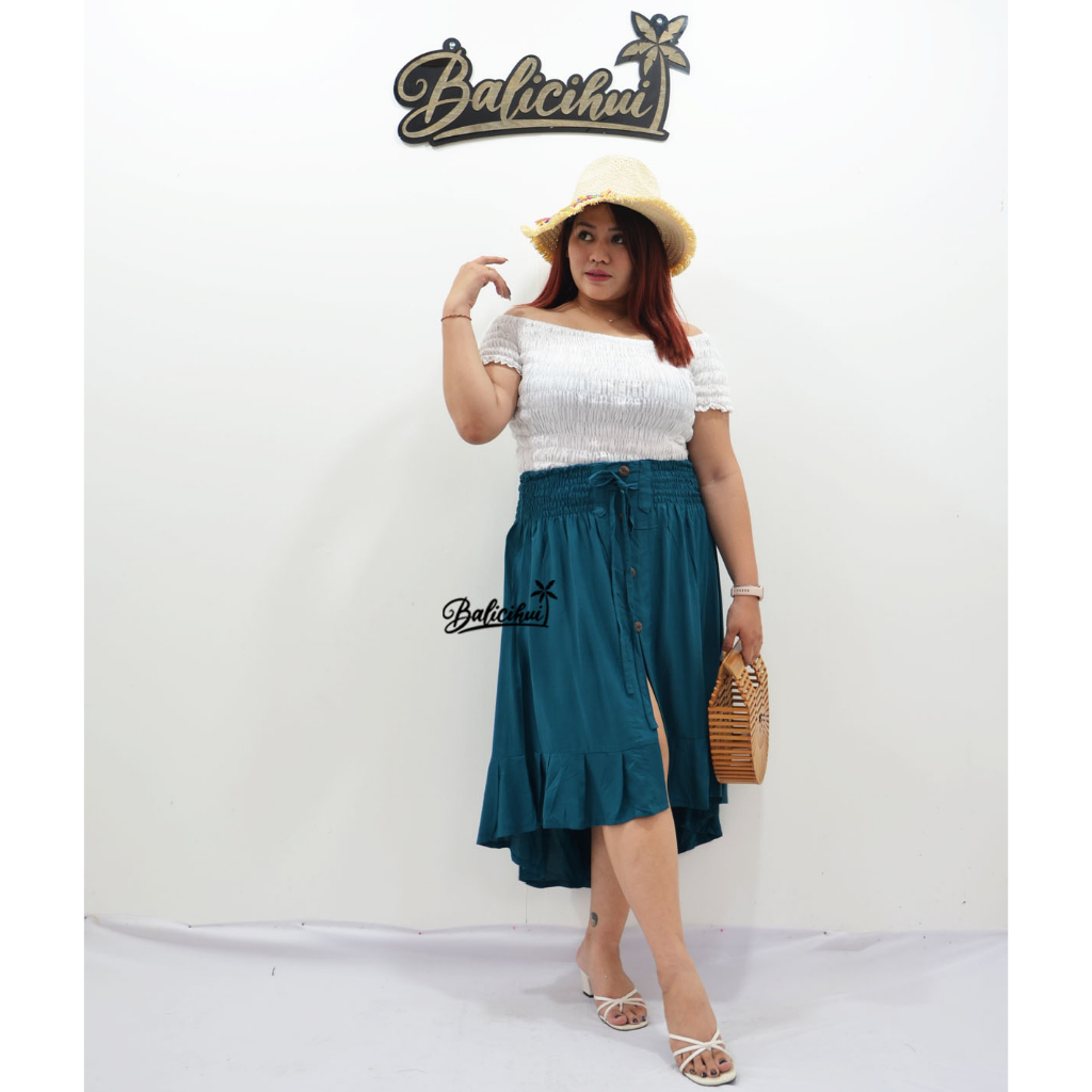 Balicihui Rok Elfie Skirt Plus Size Jumbo Big Size Rok Belah