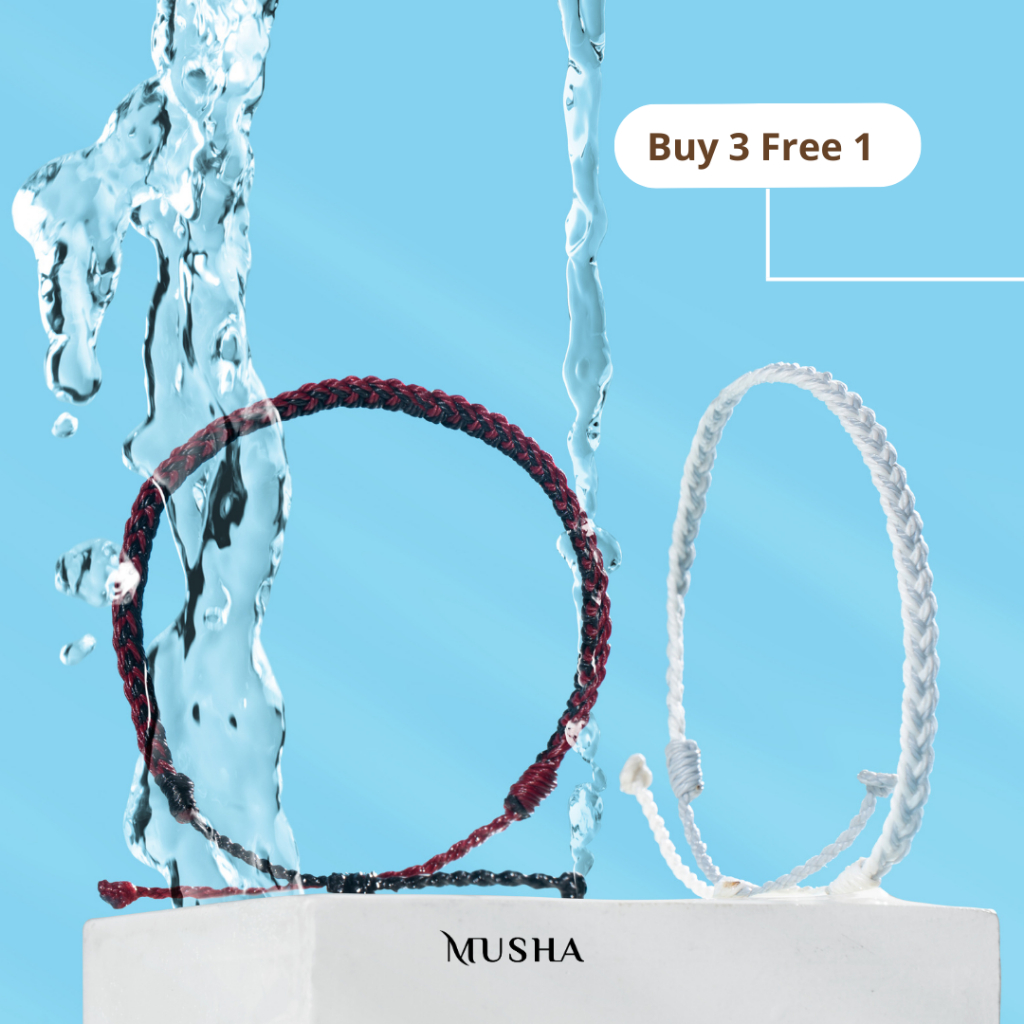 Musha Braided Water-Repellent Bracelet | Gelang Wanita Gelang Pria Gelang Tali