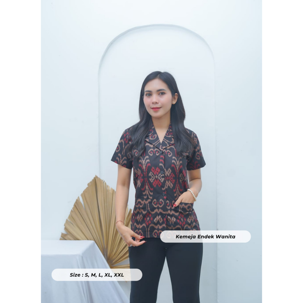 baju kemeja endek wanita