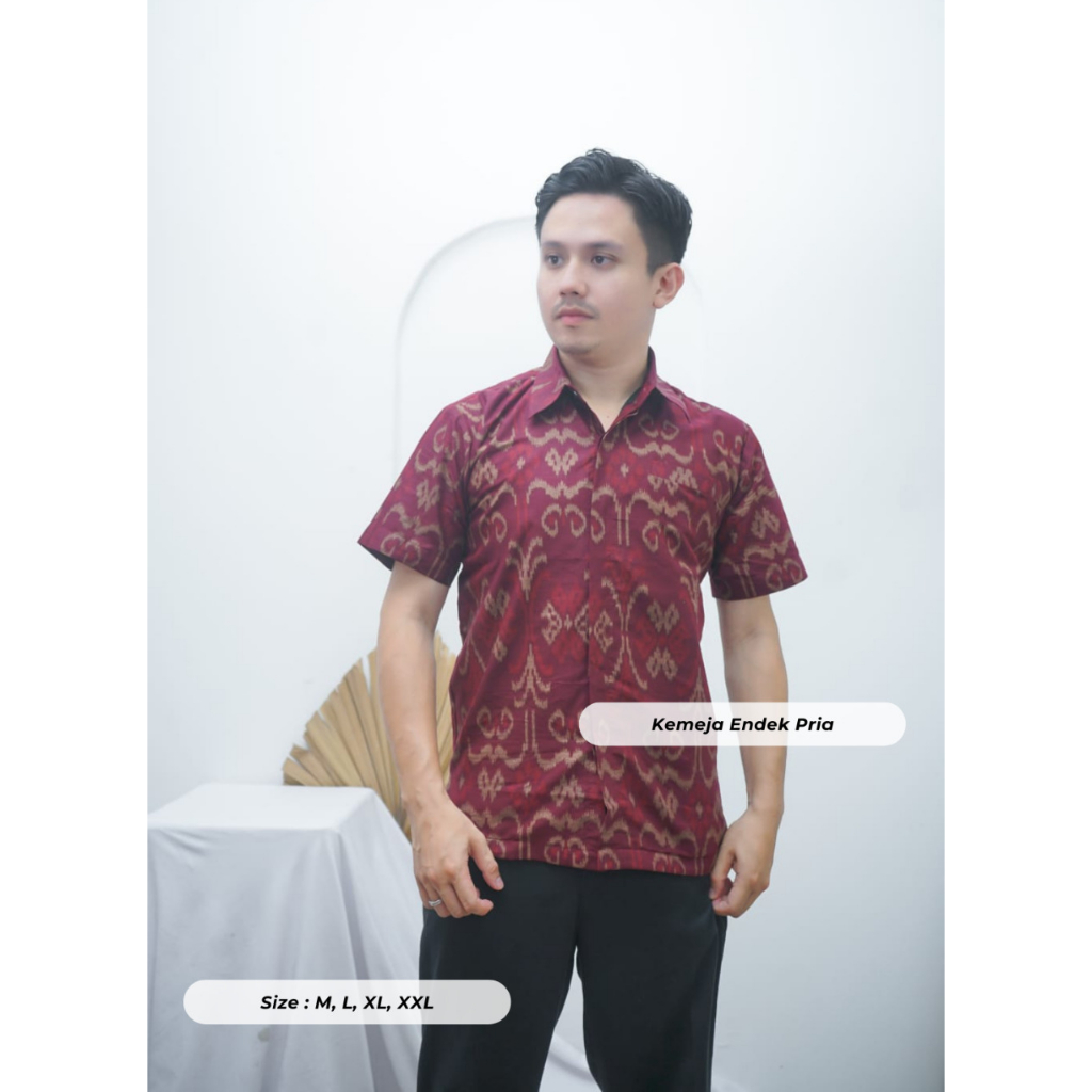 baju kemeja endek pria