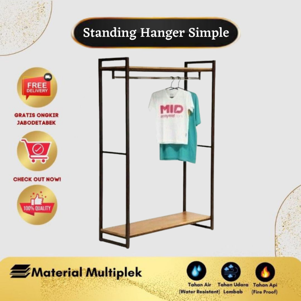 [R120] Standing Display Baju / Gawangan Baju Butik / Distro
