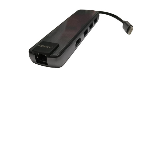 AIRSKY Converter Type C 6in1 HDMI 4K HUB USB 3.0 +Gigabit LAN USB C PD
