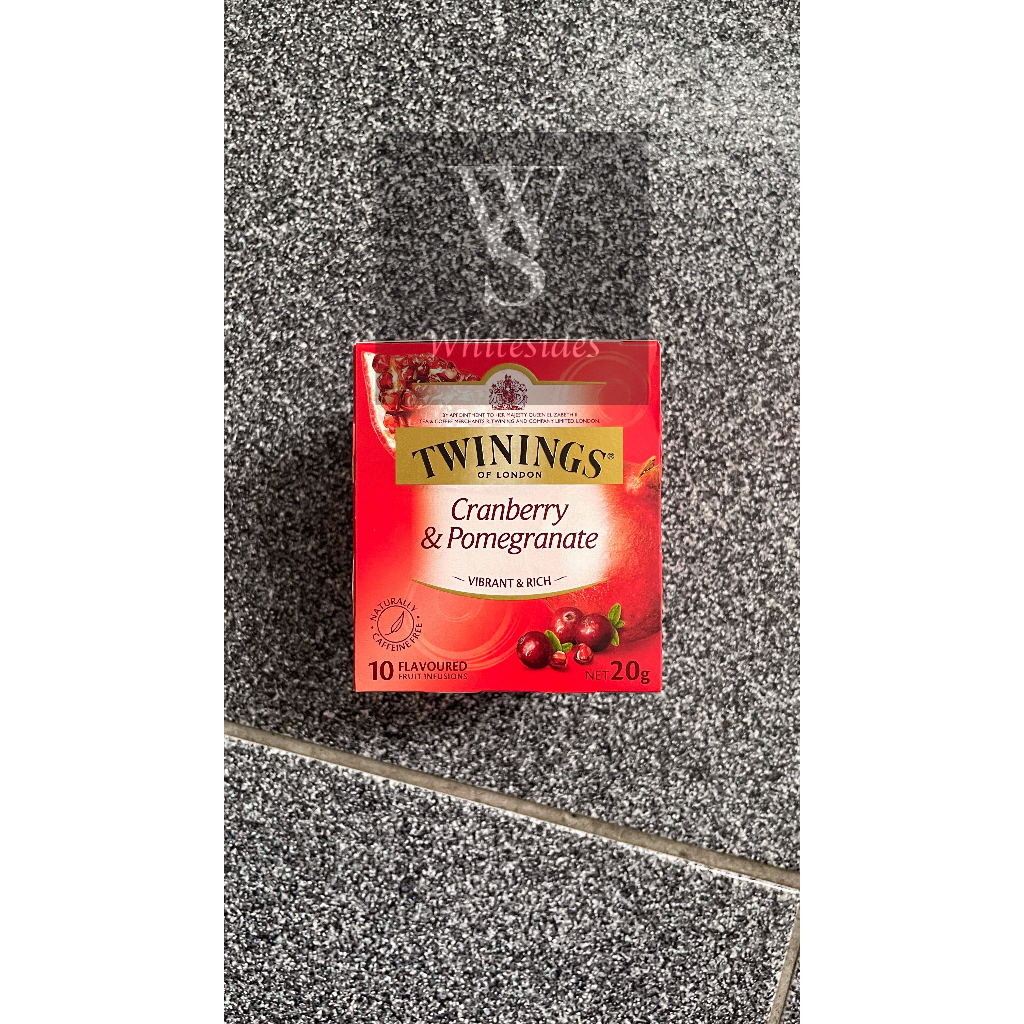 

Cranberry & Pomegranate - 10 Tea Bags Twinnings Twinings Australian Afternoon Pure Camomile Spearmint Spiced Apple Honey Vanilla Chai Darjeeling Mint Lemon Twist Ginger Orange Cinnamon Peppermint Russian Caravan Strawberry Raspberry Loganberry Green Tea