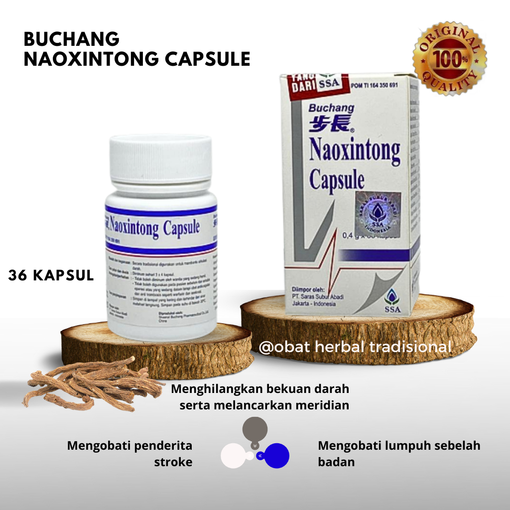 BUCHANG NAOXINTONG CAPSULE (Kemasan Botol) - Obat Pemulihan Stroke