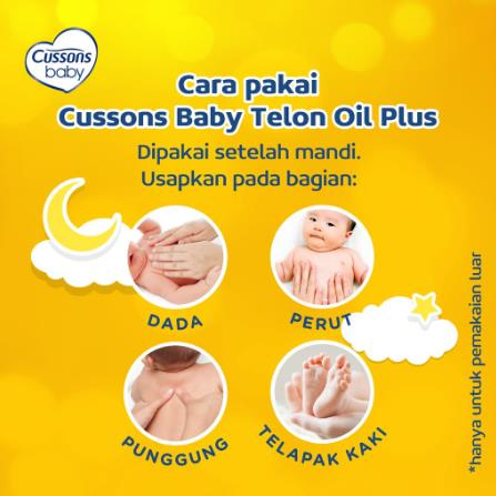 * NCC * Cussons Baby Minyak Telon Oil Bayi Plus Natural Memberi Rasa Hangat Melindungi Dari Gigitan Nyamuk