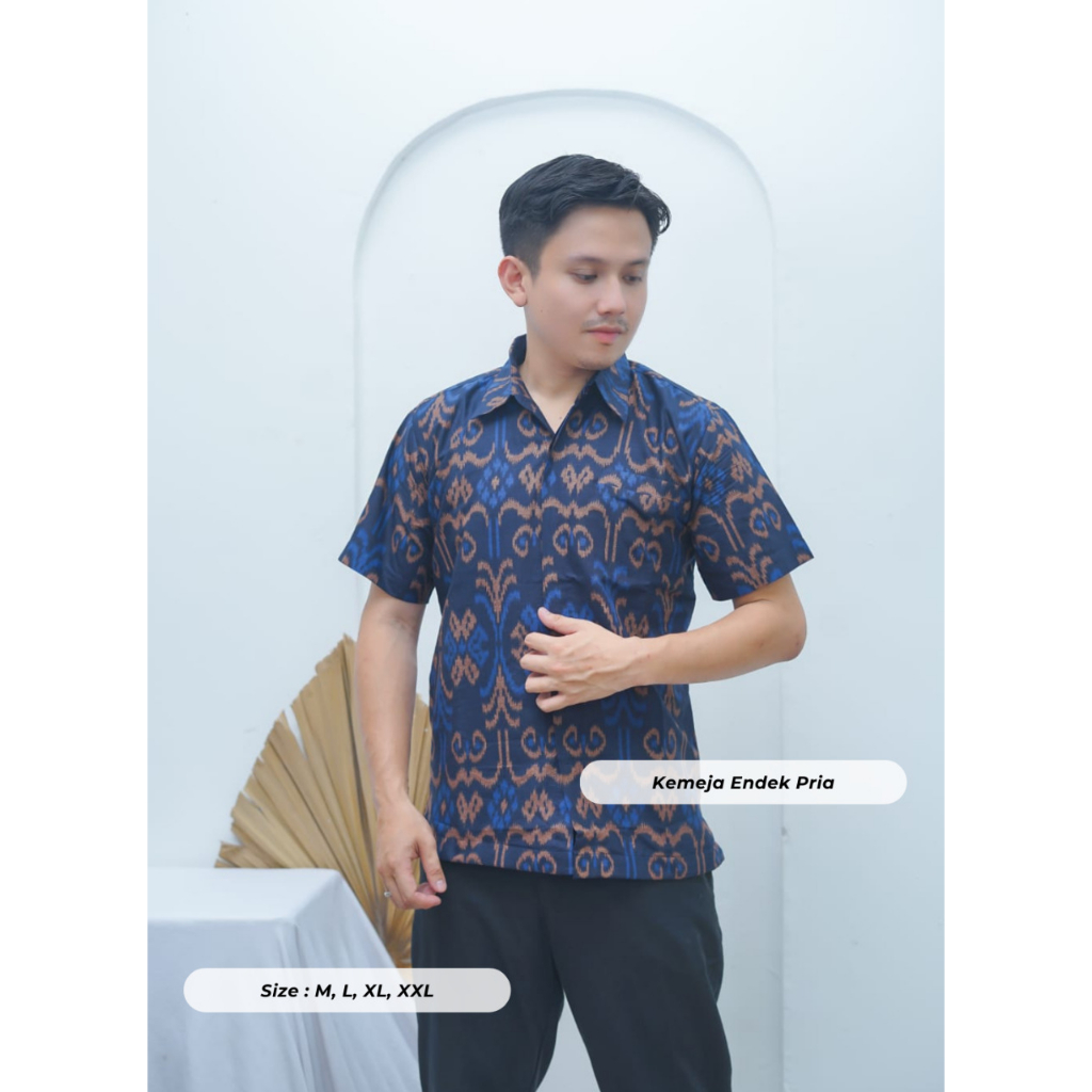 baju kemeja endek pria
