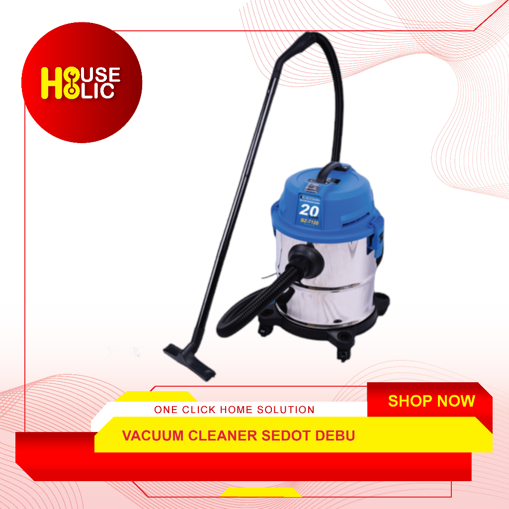 Mesin Vacuum Cleaner Wet Dry Body Stainless 20 Liter Sedot Debu Basah Kering