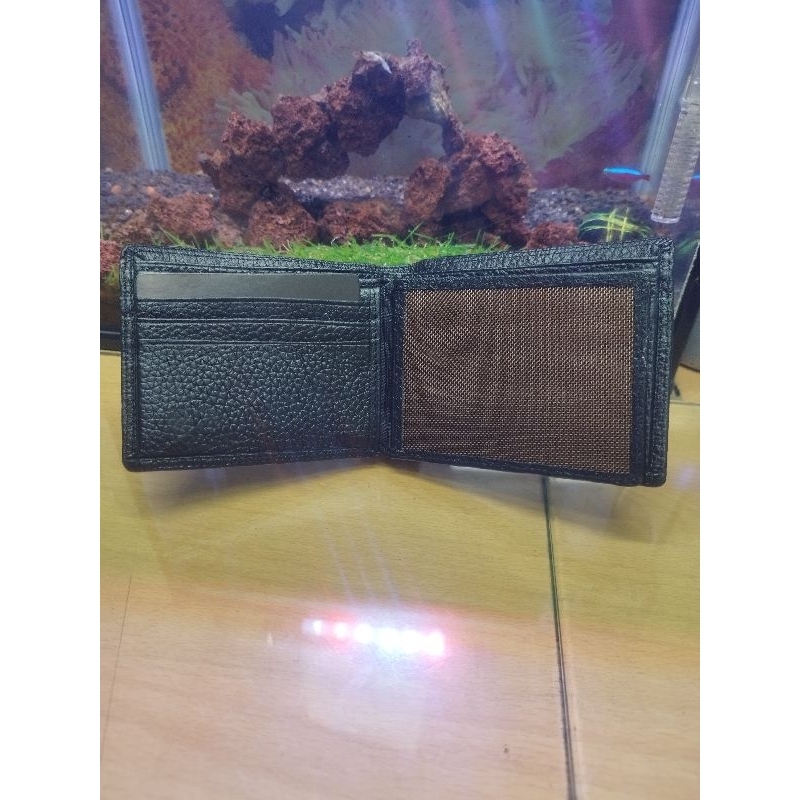 Dompet kulit asli bifold serat jeruk termurah