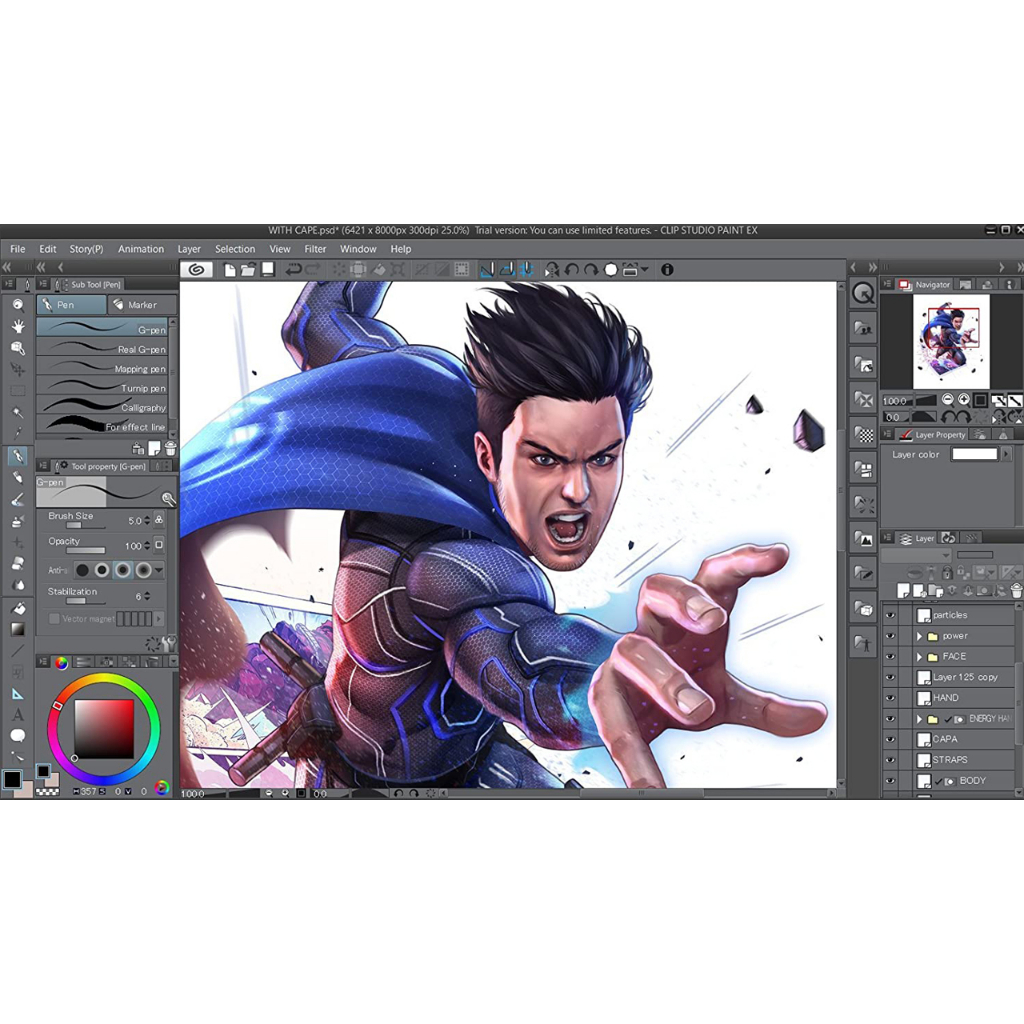 Clip Studio Paint Ex 2023 Pro + Material Content Software Drawing dan Painting Model Komik