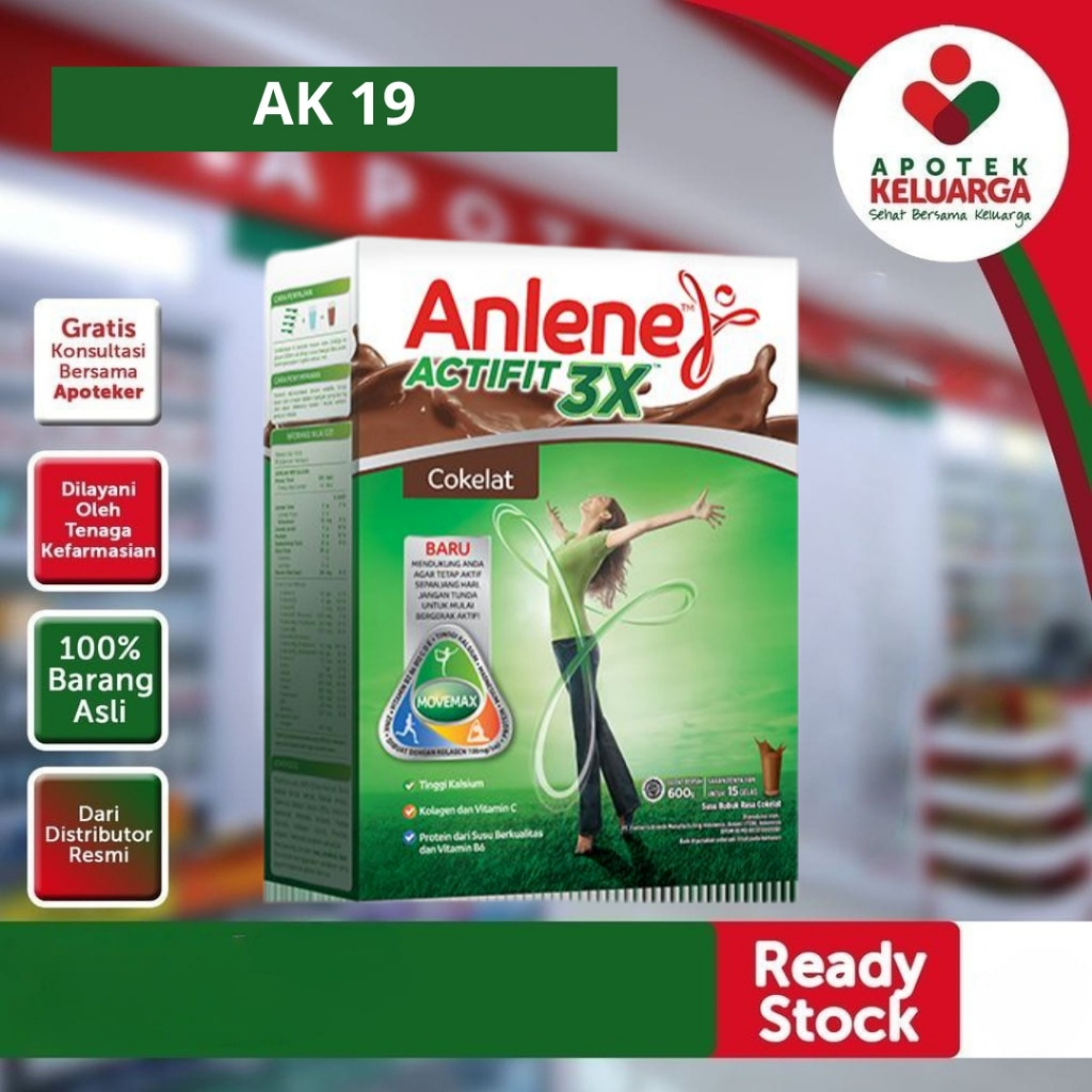 

Anlene Actifit Coklat Susu untuk Tulang & Kalsium - 600 GR /susu tinggi kalsium/ untuk DEWASA