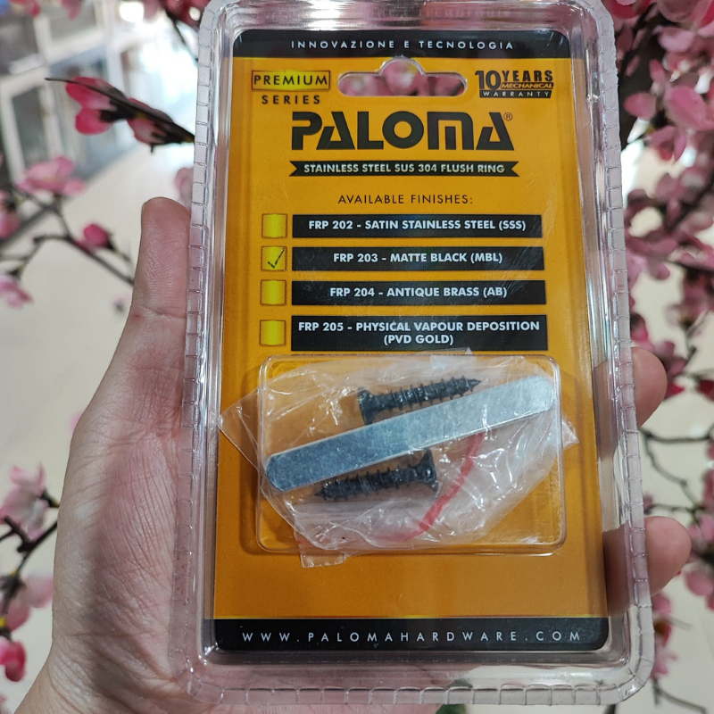 PALOMA FLUSH RING FRP 202 GAGANG PINTU SHAFT DOOR HITAM MATTE BLACK