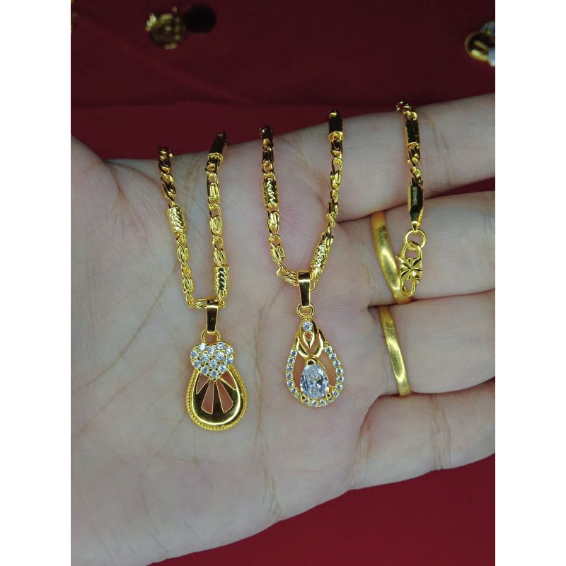 kalung bambu zicron 45cm,50cm dan 60cm lapis emas 24k