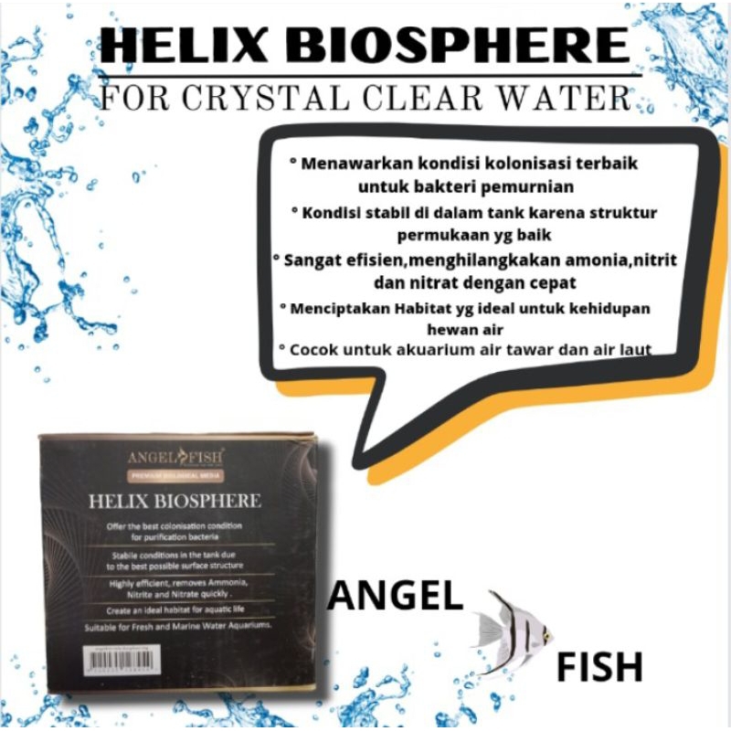 Media Filter Kolam Aquarium ANGEL FISH HELIX BIOSPHERE 5KG