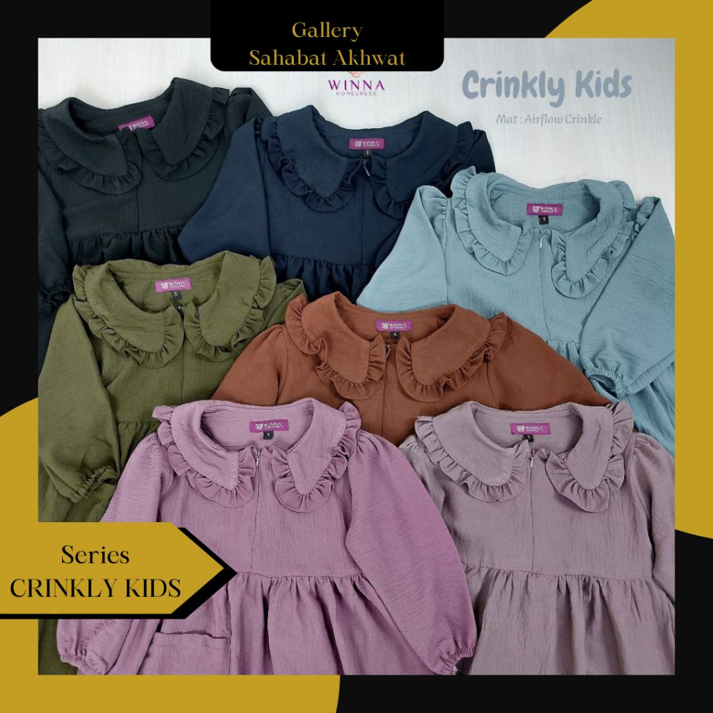 CRINKLY #2 KIDS by WINNA klambie akhwat | Airflow Crinkly