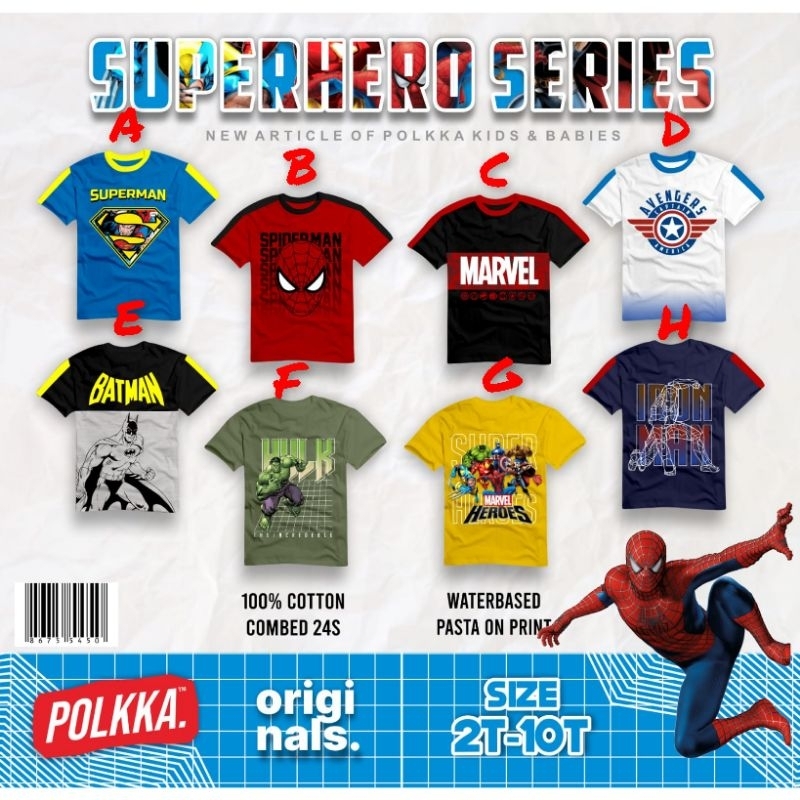 Kaos Anak Laki laki lengan pendek 2-10