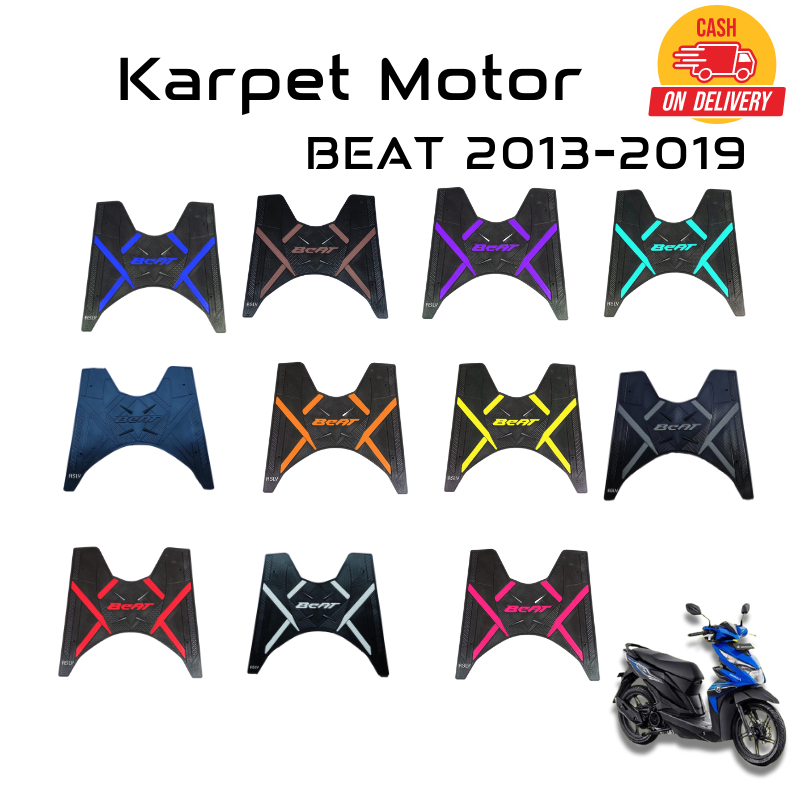 Karpet Karet Alas Kaki Pijakan Kaki Motor Beat ESP Terbaru 2015 Hingga 2019 Termasuk Beat